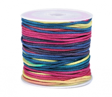 Baumwollschnur / Kordel Ø1 mm Regenbogen 20 m
